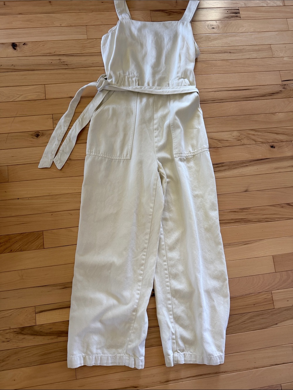 Velvet Heart Cream Wide-Leg Jumpsuit